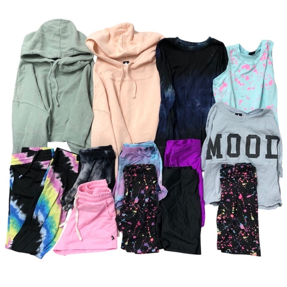Pixie Lane Clothing Bundle Girls 9/10 Hoodie Tank‎ Shorts 13 pc Set Multi Colors